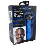 Cutting Edge Rechargeable Blue Rotary Shaver with Stainless Steel Blades