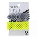 Scunci 1959 2.5" 2 Pack Hair Snap Clips in Assorted Colors