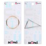 Scunci Assorted Jean Wire Triangle & Circle Hair Barrette