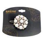 Karina French Couture Large Circular Jewel Designed Hair Clip