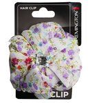 Floral Print Salon Clip with Gems